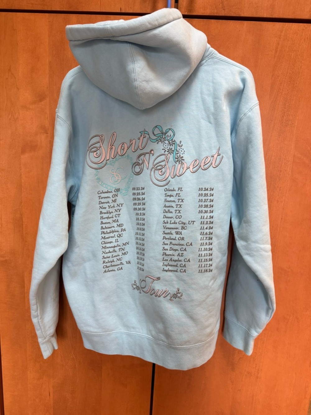 Sabrina Carpenter 'Short & Sweet' concert tour hoodie - Picture 2 of 4